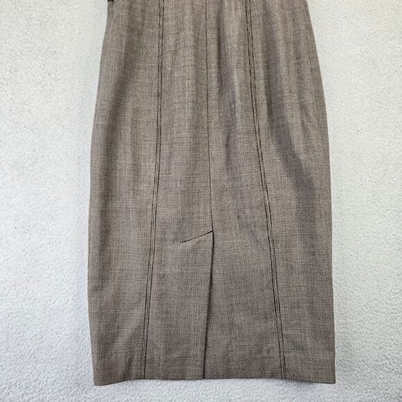 Bebe Corset Midi Dress Womens 0 Bustier Tweed Career Wool Leather Cottage Y2K - Picture 7 of 12